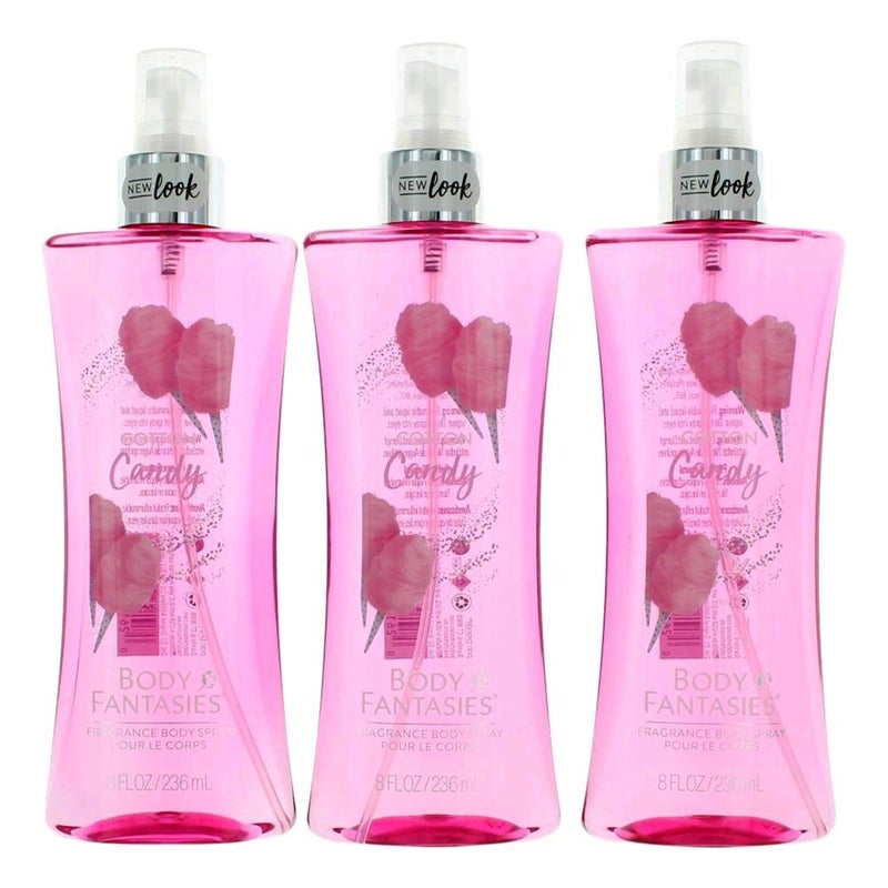 Parfums De Coeur Cotton Candy by Body Fantasies 3 Pack 8 oz Fragrance Body Spray women
