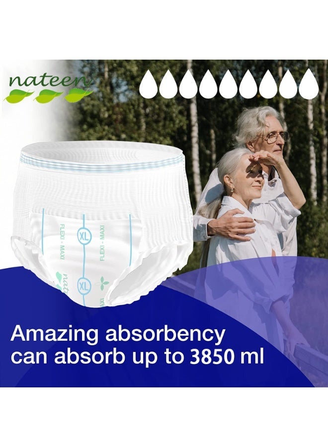 Nateen Flexi Maxi Adult Diapers Pants,Incontinence Night Time Pull Up,XX-Large,Waist Size 170cm-205cm,20 Count Adult Pull Ups,Superior Comfort,Excellent Combination of Protection. - Image 3