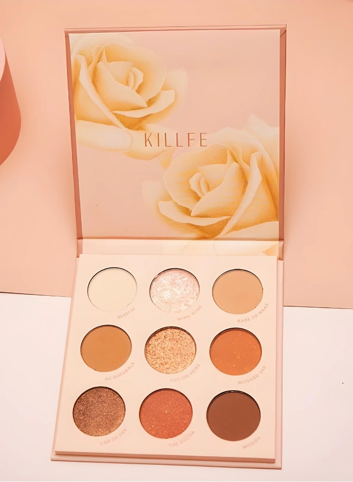 KILLFE 9 Colors Professional Waterproof Eyeshadow Palette - Image 1