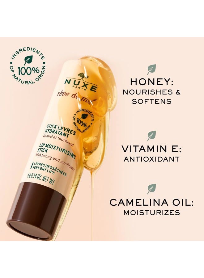 NUXE ريف دي ميل أحمر شفاه - مرطب عضوي طبيعي 100% للشفاه المتشققة والجافة مع زبدة الشيا وفيتامين E، 0.14 أونصة - Image 5