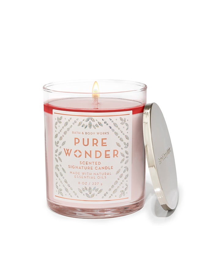 Bath & Body Works Pure Wonder Signature Single Wick Candle 