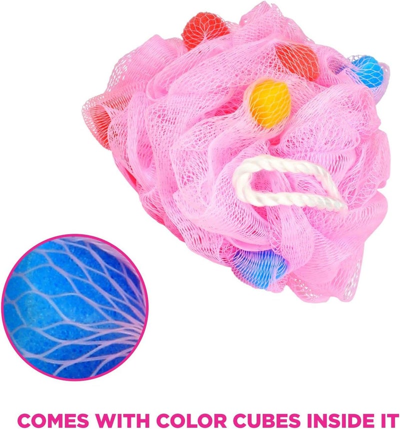Vega Color Cube Fluffy Sponge - Multi Color Exfoliating Bath Sponge - Image 2