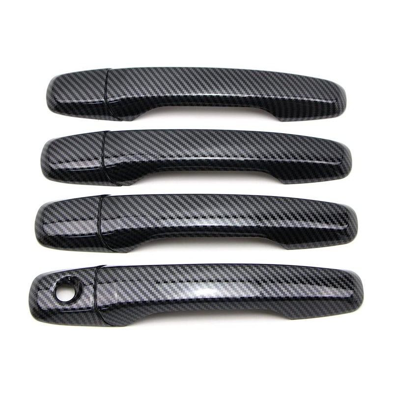 Dreamseek Door Handle Cover for Ford Edge 2011 2012 2013 2014 Explorer 20112019 Exterior Carbon Fiber Pattern Trim Decoration Protector wo Smart Keyhole
