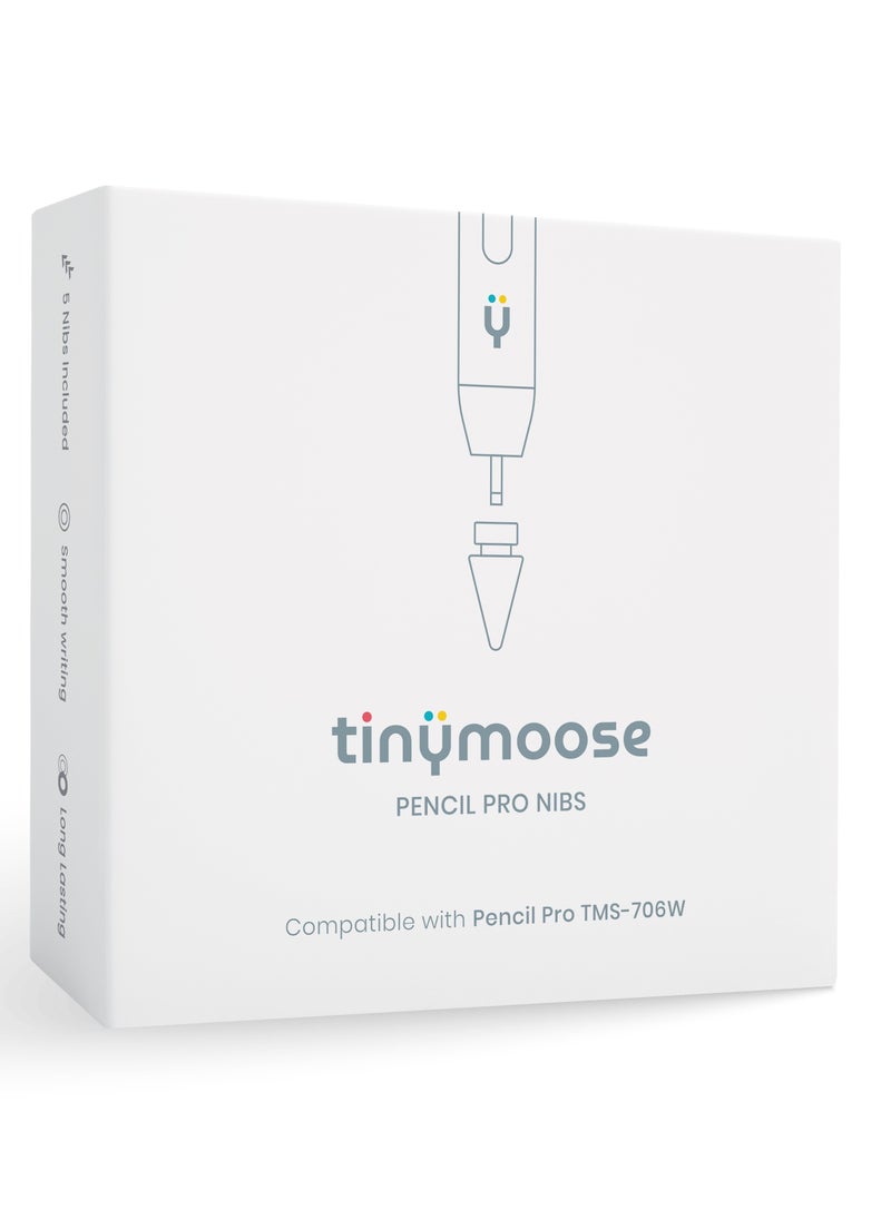 TinyMoose - 5 - Piece Pencil Pro Tip replacement for Tinymoose Pencil Pro Stylus Pen for Smooth Writing and Long Lasting Use - Image 1