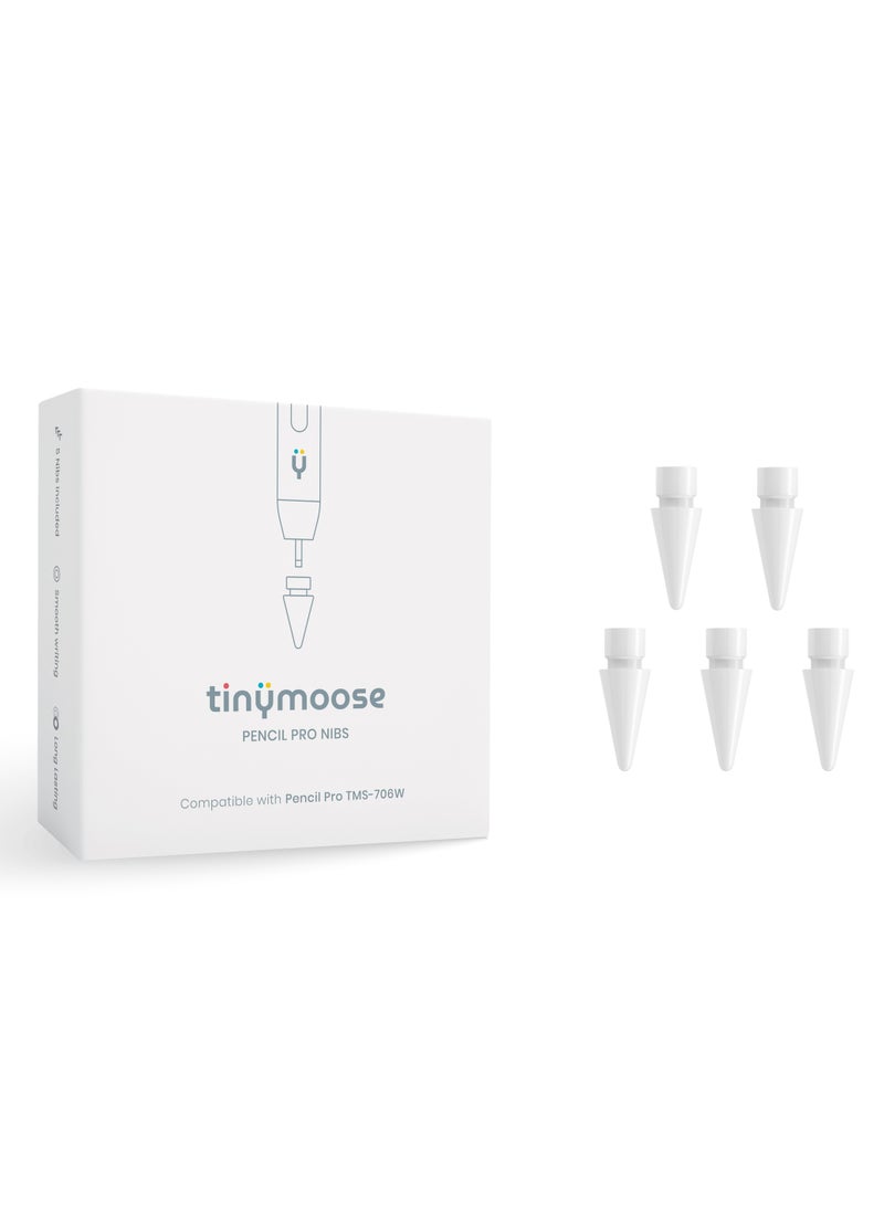 TinyMoose - 5 - Piece Pencil Pro Tip replacement for Tinymoose Pencil Pro Stylus Pen for Smooth Writing and Long Lasting Use - Image 1