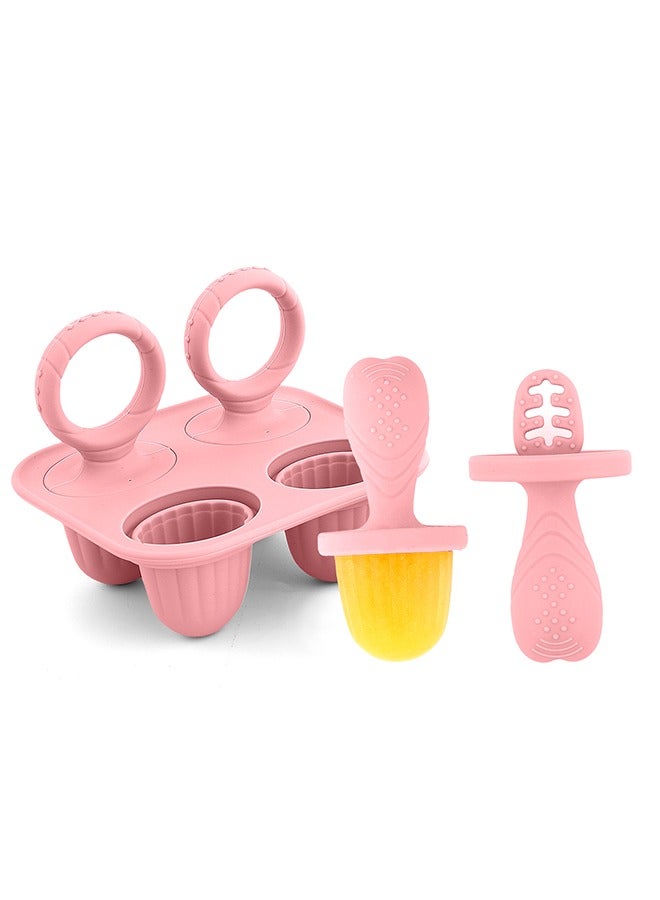 bebeFuture Set Of 7 Silicone Popsicle With Jelly Molds, Ice Pop Maker Molds with Lids and Sticks for Kids DIY Homemade Ice Cream, Cakesicles - Image 2