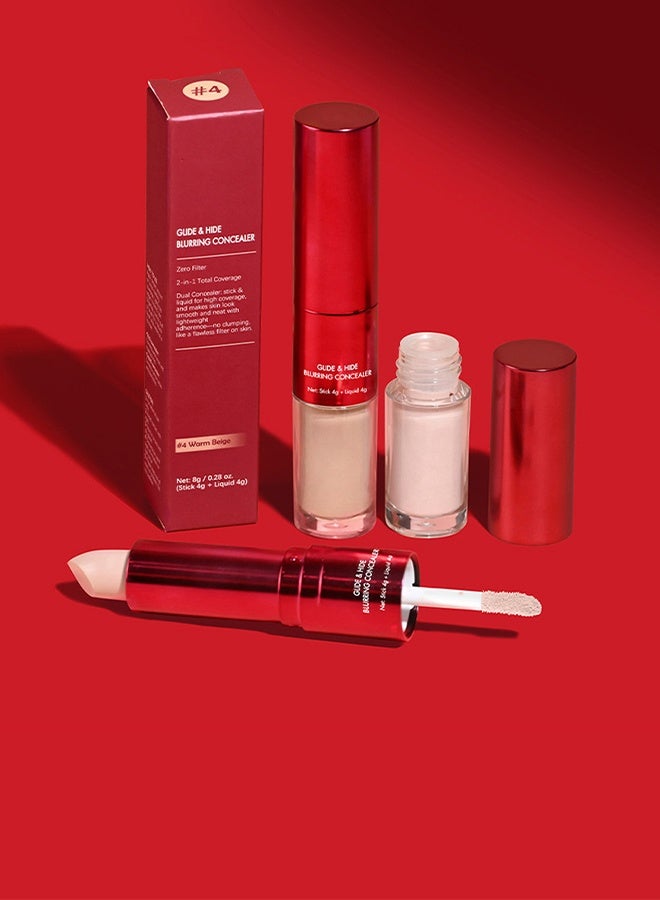 يونج فيجن كونسيلر باللون البيج الدافئ لإخفاء العيوب – قوام كريمي، تركيبة مزدوجة (رأس سائل وستيك بلسم)، يدوم طويلاً لإخفاء الهالات السوداء والتجاعيد - Image 3