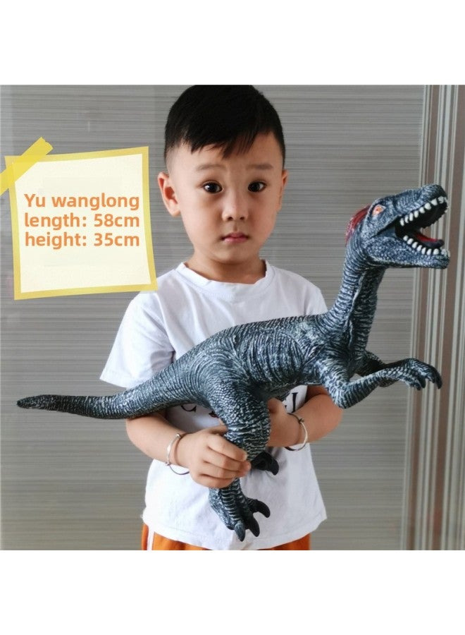 Children's Toy Simulation Dinosaur Toy Soft Glue Doll Animal Model Set Gift Stall On Behalf Of Zong-Color:(Early Education 498 Content) Plus Number Simulation Feather King Dragon - Image 1