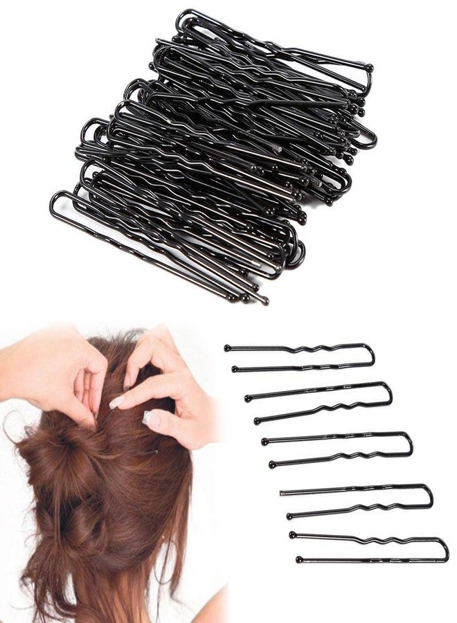 Ghelonadi U Hair Pins Metal Bobby Pins Hair Clips Hair Styling Accessories Bun Pins Juda Hairpin for Women Girls (Color_Black) (100 PCS) - Image 1