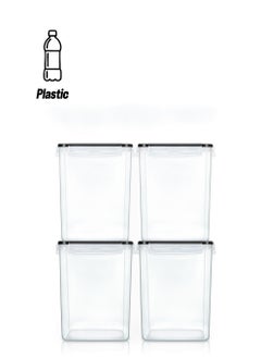 Y&D 4 Piece Plastic Airtight Large Food Storage Container Set Without Bisphenol A, 2.5L  - Image 1