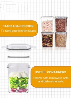 Y&D 4 Piece Plastic Airtight Large Food Storage Container Set Without Bisphenol A, 2.5L  - Image 3