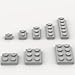 YUJHITP Classic Building Plate Assortment Pack 100Pcs Light Gray Bulk Plates with 8 Size Building Plate Base Plate Compatible with Lego Parts and Pieces Building Bricks for Most BrandsColorLight Gray - Image 2