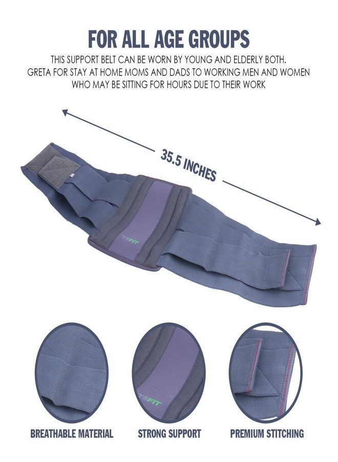 MEDTRIX Exclusive Double Strapping Contoured Lumbar Sacral Belt For Back Support Back Pain Belt For Compression Abdominal Belt For Men Women (3XL) - Image 2