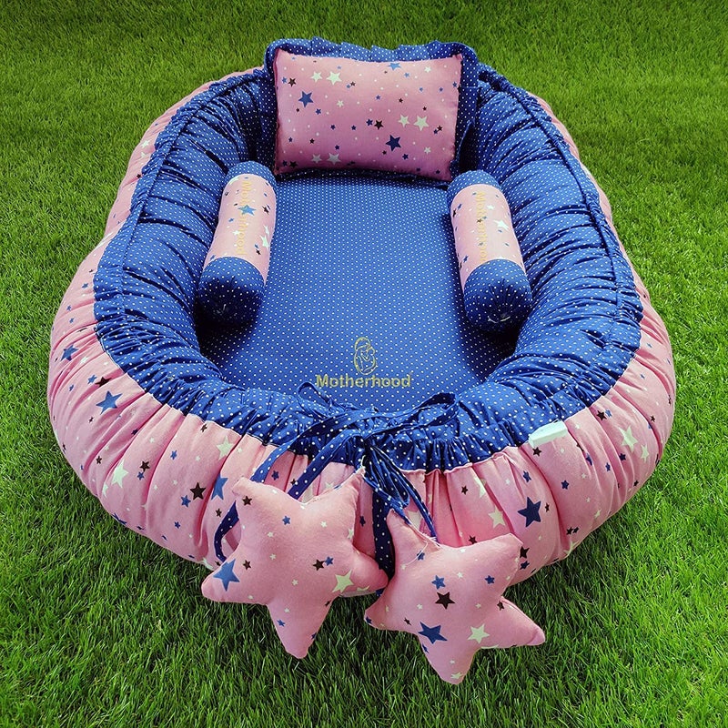 MOTHERHOOD MOTHERHOOD Baby Nest Bed with 3 pc Baby Pillow and 1 Large Baby Blanket Luxury UltraSoft Comfortable Baby Mattress Bed Sleeper Bedding Set coSleeper for Newborn to Toddlers Z Pink D - Image 5