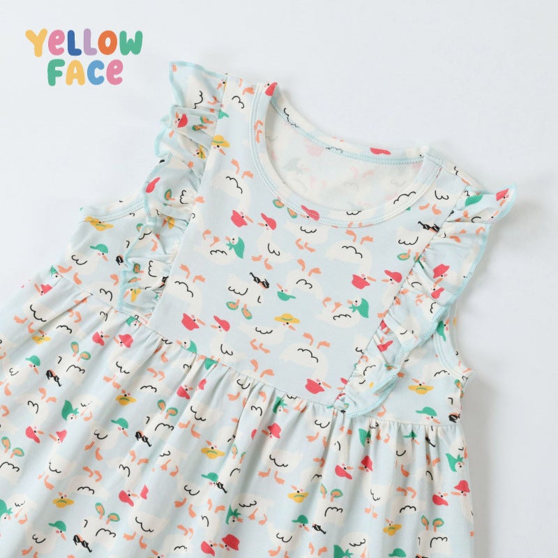 Girl's Cartoon Lace Princess Dress - Image 4