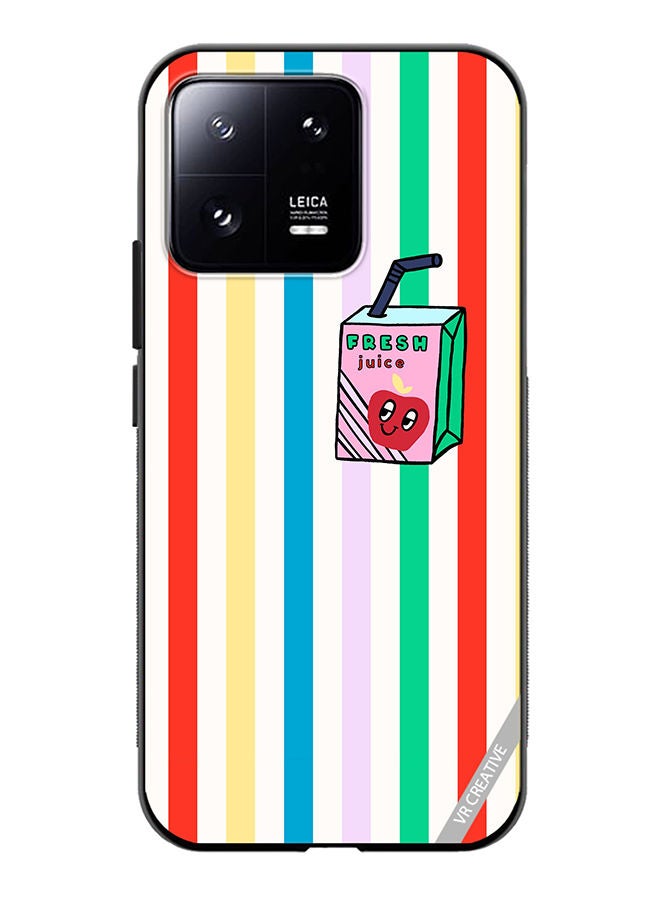 VR CREATIVE Protective Case Cover For Xiaomi 13 Summer Stripe Fresh Juice Apple Fruit Design Multicolour - Image 1