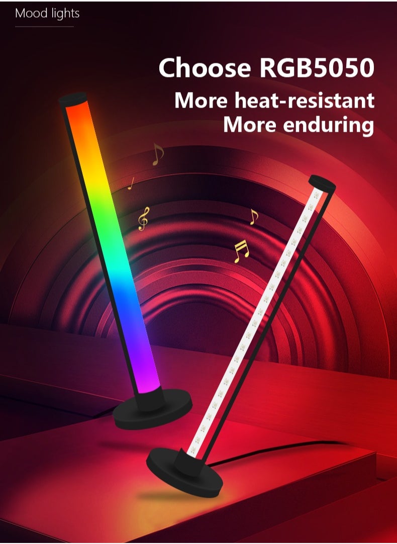 شريطان ذكيان لإضاءة LED | شريط إضاءة RGB للألعاب | شريط إضاءة ذكي Flow مع مزامنة الموسيقى والتطبيق وجهاز التحكم عن بعد، إضاءة محيطة للأفلام والكمبيوتر الشخصي والتلفزيون والحفلات وتزيين الغرف وإعدادات الألعاب