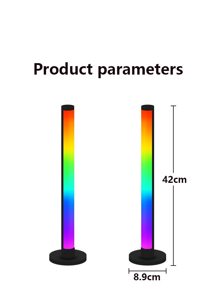 شريطان ذكيان لإضاءة LED | شريط إضاءة RGB للألعاب | شريط إضاءة ذكي Flow مع مزامنة الموسيقى والتطبيق وجهاز التحكم عن بعد، إضاءة محيطة للأفلام والكمبيوتر الشخصي والتلفزيون والحفلات وتزيين الغرف وإعدادات الألعاب