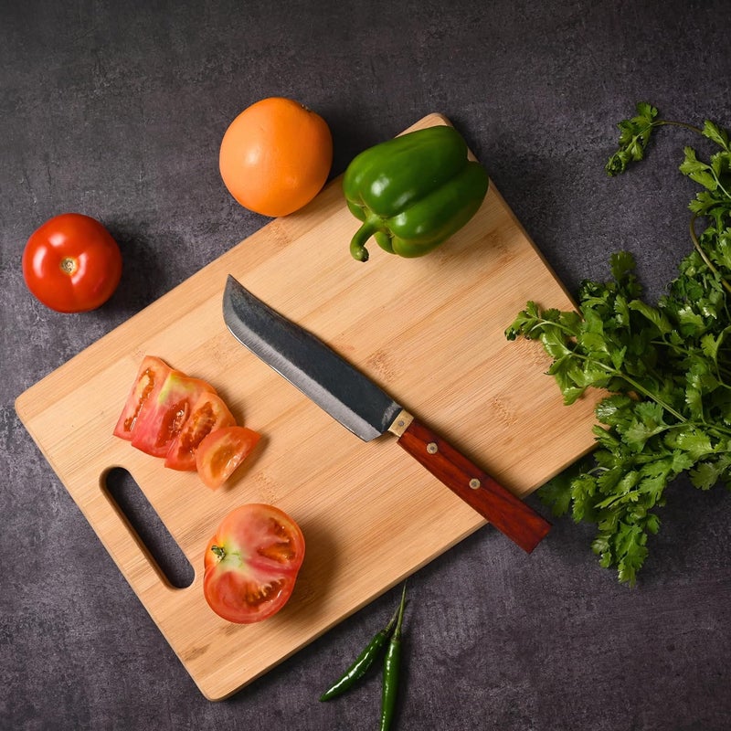 YATTA YATTA AGRAM HandForged Multipurpose Kitchen Knife Set of 2 Iron Knife 56 Inch Blade with Wooden Handle Kitchen Knife for Home Knife for Vegetables Fish Meat UltraSharp Durable  - Image 5