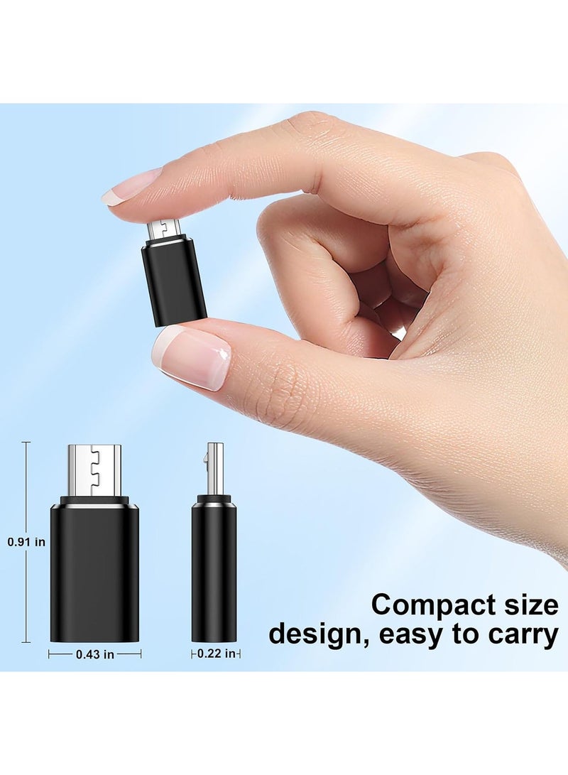 محول ميكرو USB إلى USB OTG - حزمة 2 قطعة محول ميكرو USB 3.0 OTG لـ S7 LG، ماوس، فلاش درايف، لوحة مفاتيح، وحدة تحكم ألعاب وأجهزة ميكرو أخرى (أسود) - Image 4