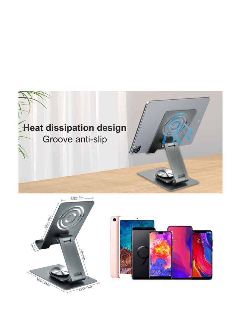 Excefore Foldable Cell Phone Stand, Adjustable Desktop Phone Holder,  Compatible with All Mobile Phone, iPhone 14 13 Pro Max Mini, iPad, Tablet 4-11'', Suitable for Travel, for Desk, Office  - Image 2