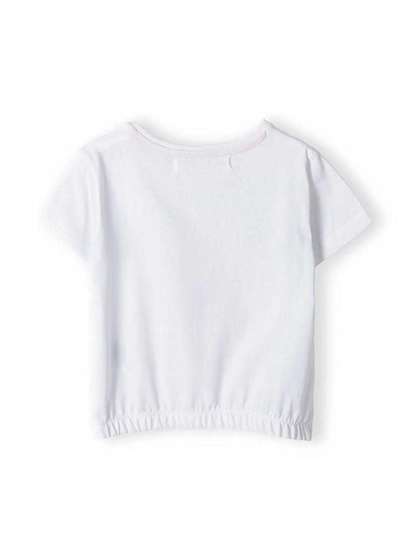 MINOTI Girls T-Shirt with Elastic Hem and Short Sleeves - Image 3