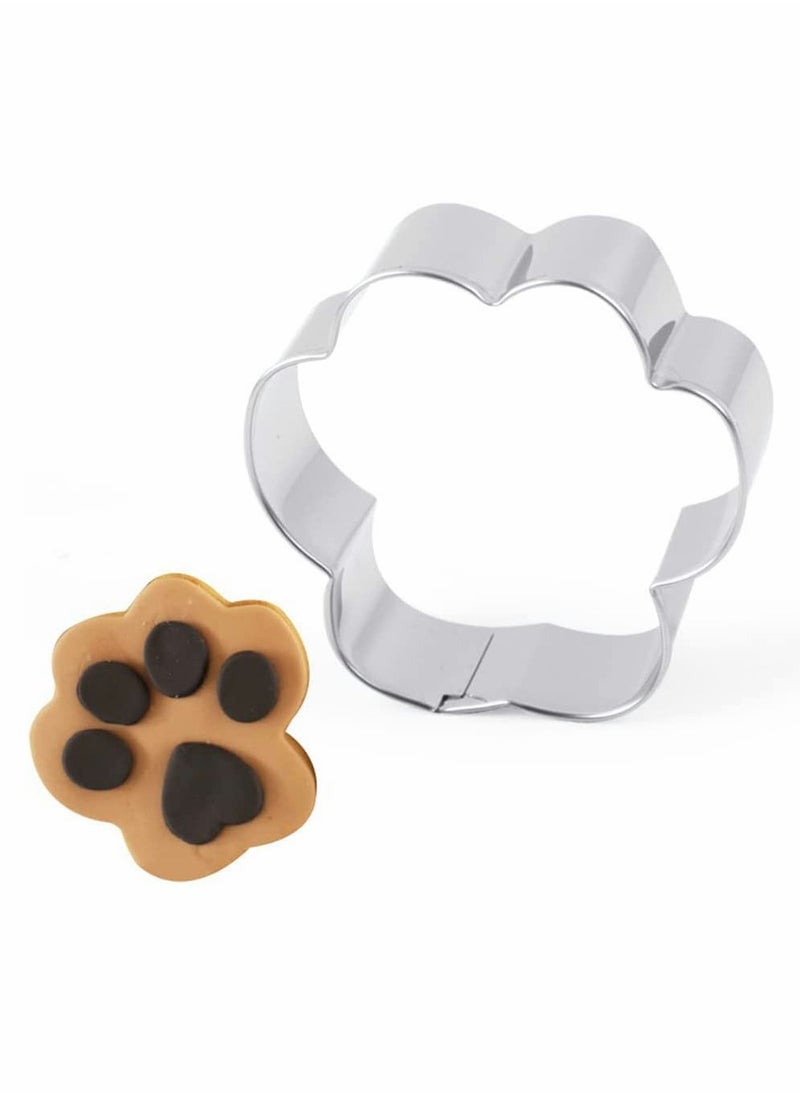 SYOSI - 6 Piece Dog Cookie Cutter Set, Cartoon Dog Bone, Paw Print Animal Cookie Cutters Dog Shaped Mould for DIY Baking Biscuit Pastry Cutter - Image 1