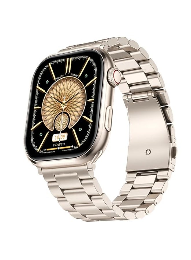 Fire-Boltt Brillia Smart Watch 2.02” Super AMOLED Display, Bluetooth Calling, SpO2, Heart Rate Monitor, 120+ Sports Modes, Fitness Tracker, Voice Assistant, Smart Watch for Man & Women - Image 1