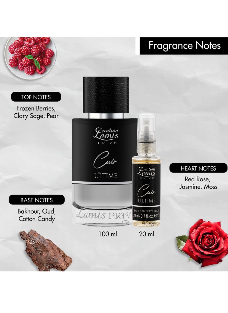 Creation Lamis Privé Men Eau De Parfum Gift Set 4x20ml - Cuir Ultime, Tabac Aromatique, Amber Imperial, Oud Magique | Long-Lasting Amber, Citrus, Woody, and Leather Notes  - Image 2