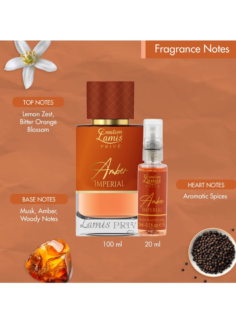 Creation Lamis Privé Men Eau De Parfum Gift Set 4x20ml - Cuir Ultime, Tabac Aromatique, Amber Imperial, Oud Magique | Long-Lasting Amber, Citrus, Woody, and Leather Notes  - Image 3