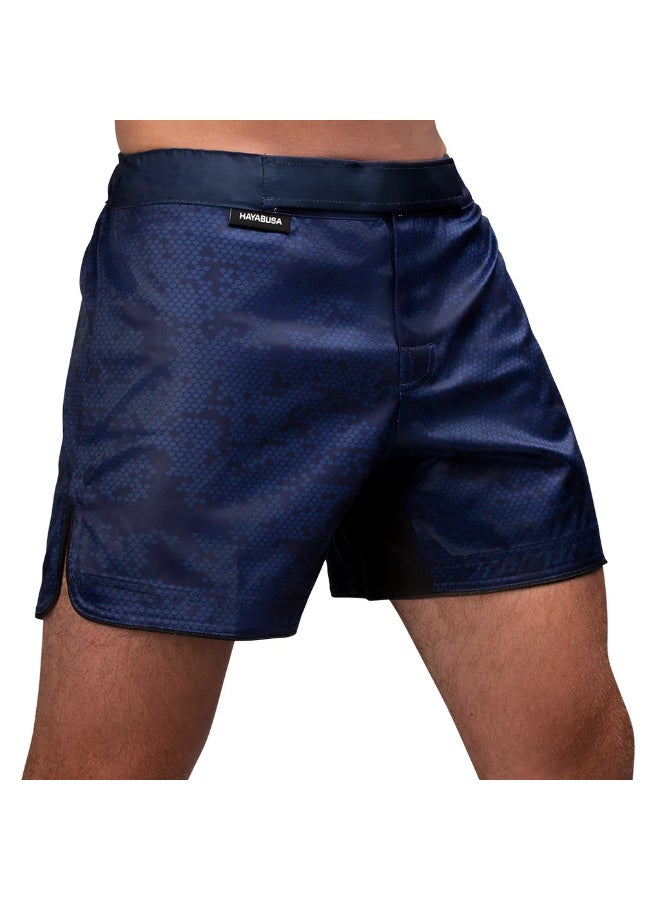 HAYABUSA HEX MID-THIGH MMA SHORTS NAVY - Image 2