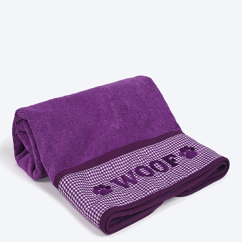 Heads Up For Tails Microfibre Towel for Dogs Mauve - Image 1