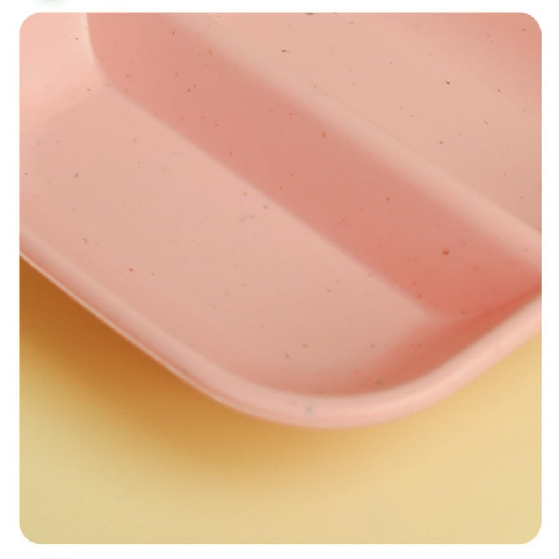 RoarCraft 6 Pcs Dual Dipping Sauce Bowls Melamine Soy Sauce Dish Two Compartments Party Trays Divided Fondue Plate Appetizer Plates for Restaurant Kitchen Sushi Soy Sauce (Set of 6, Beige) - Image 4