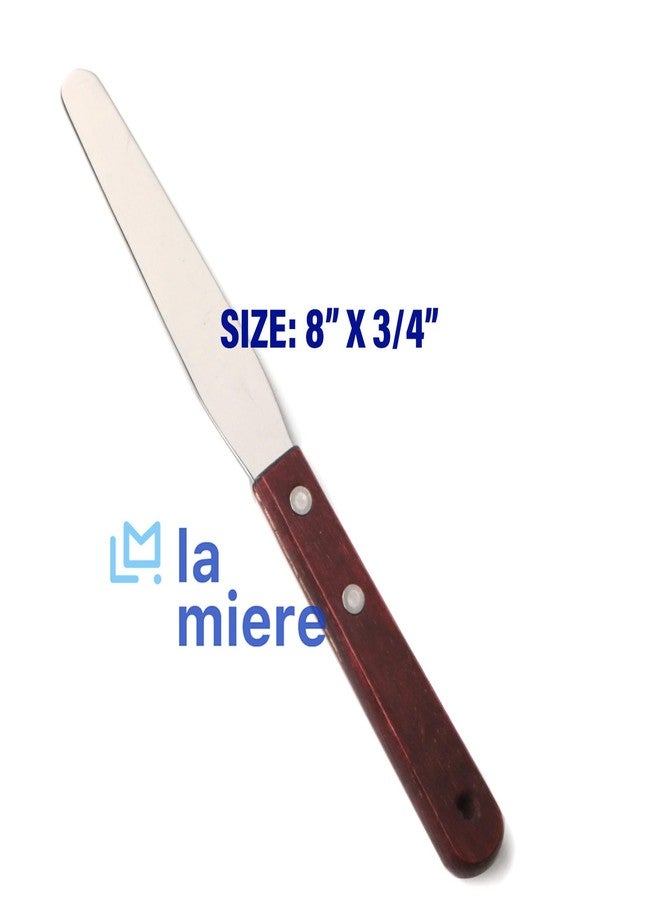 LA MIERE ملعقة خلط الجبس والألجينات من لا ميري لطب الأسنان، مقاس 8 بوصات، طرف من الفولاذ المقاوم للصدأ، ملعقة خلط الجبس المعدنية - Image 2