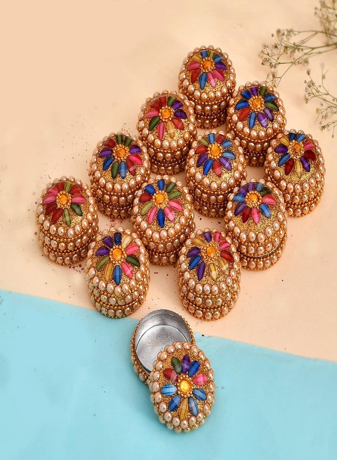 Craftam Aluminum Sindoor Daani, Kumkum Box Wedding Return Gifts (Set of 24) - Image 1