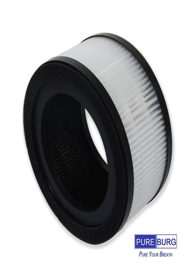 PUREBURG فلتر بديل من بيوربيرغ متوافق مع جهاز تنقية الهواء إنفيزي كلين IC-2010 ستيلا، عبوة من قطعتين من فلتر HEPA H13 مع الكربون النشط، ترشيح عالي الكفاءة من 4 مراحل - Image 2