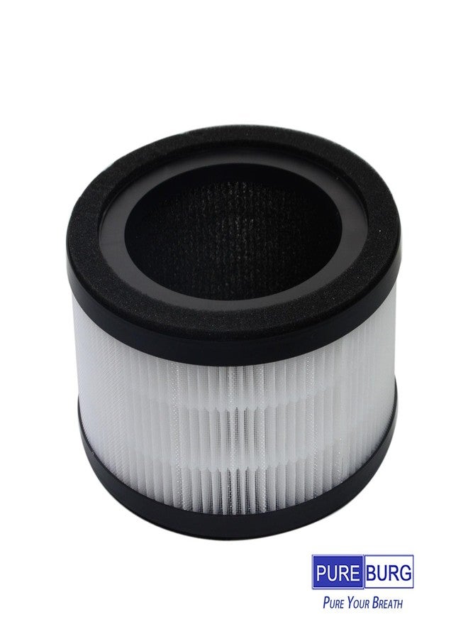 PUREBURG فلتر بديل من بيوربيرغ متوافق مع جهاز تنقية الهواء إنفيزي كلين IC-2010 ستيلا، عبوة من قطعتين من فلتر HEPA H13 مع الكربون النشط، ترشيح عالي الكفاءة من 4 مراحل - Image 4