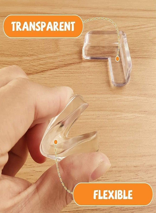 HETVIN 4 Pcs Edge Protector for Furniture Table Corner Guards for Sharp Edges Silicon Corner Protector for Sharp Edges Gel Table Corner Protector and Soft PVC Transparent Corner Guard - Image 4