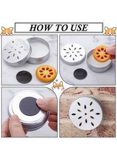 Oudain Oudain 12 Pack Dog Scent Work Tins, Dog Scent Training Box, Dog Nose Metal Container with 12 Magnetic Dots, Dog Scent Training Kit Smell Training Canisters Aluminum Cans for Dogs Training (Cute)  - Image 5