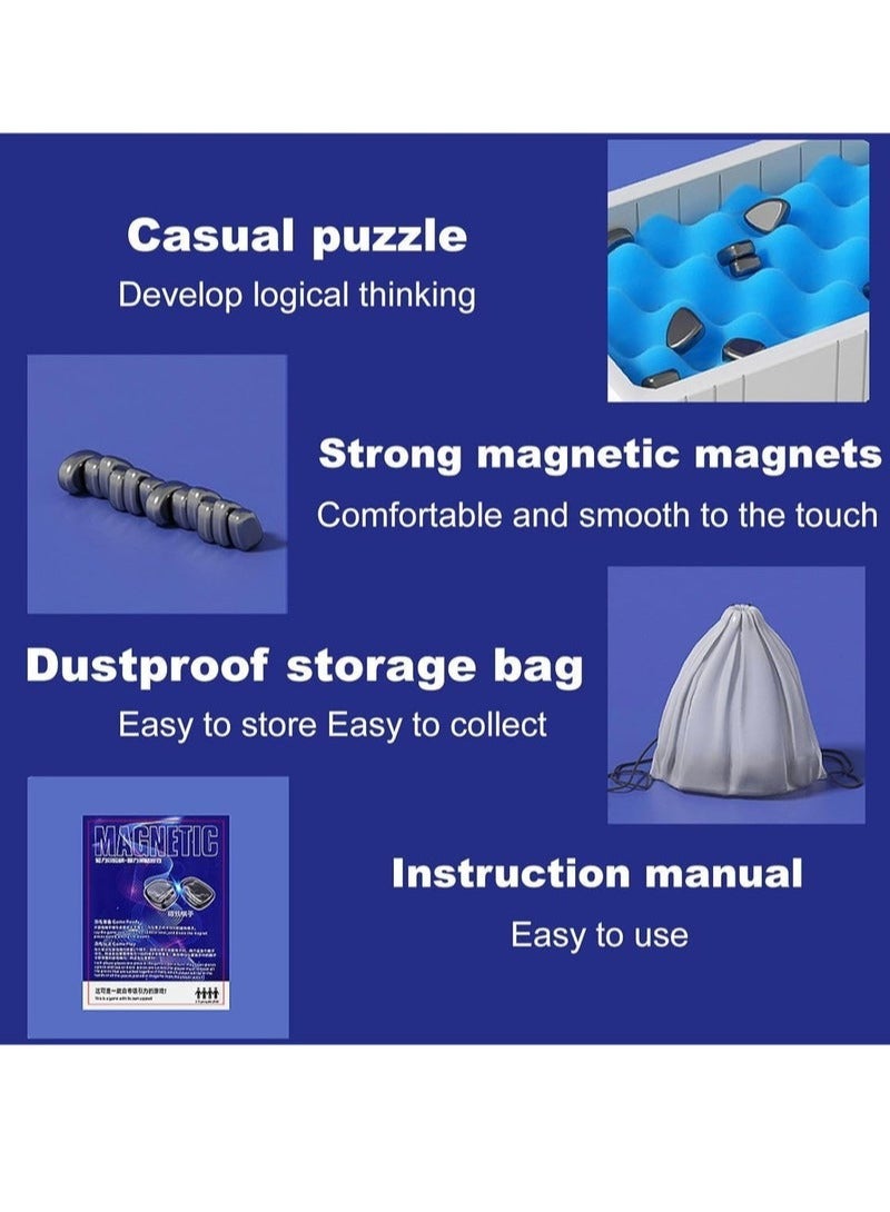 Magnetic Chess Game, Fun Table Top Magnet Game, Magnet Board Game, Strategy Game for Kids  Adults, Family Party Games (B) - Image 4