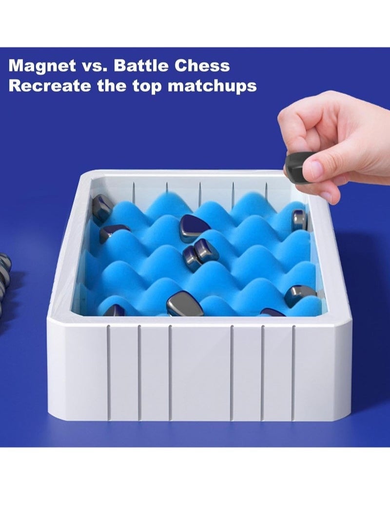 Magnetic Chess Game, Fun Table Top Magnet Game, Magnet Board Game, Strategy Game for Kids  Adults, Family Party Games (B) - Image 2