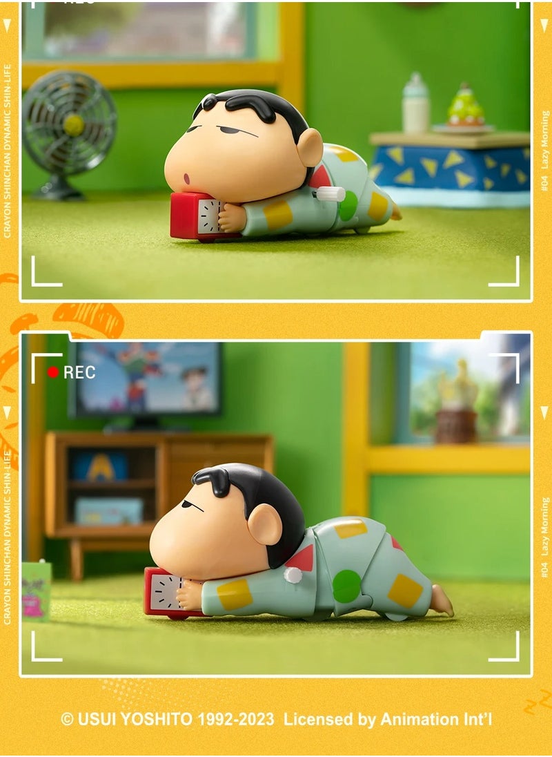 Generic - Crayon Shin Chan Dynamic Shin Life Mystery Box - 4PC Collectible Wind-up Toy Set - Image 1