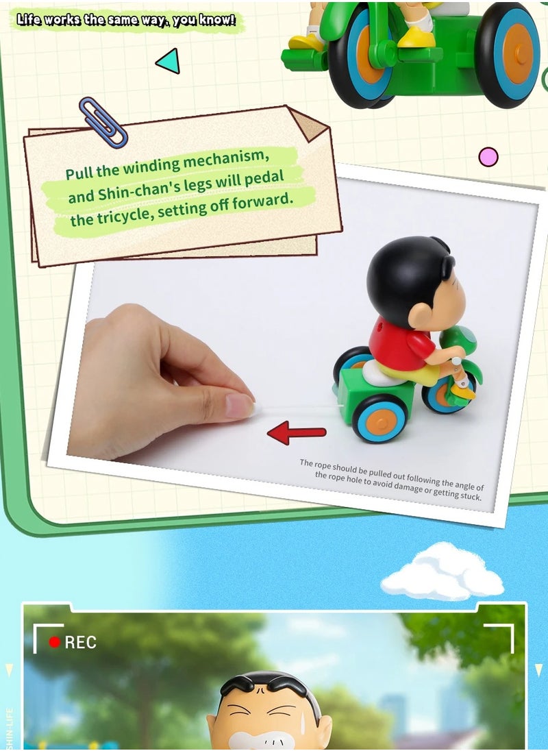 Generic - Crayon Shin Chan Dynamic Shin Life Mystery Box - 4PC Collectible Wind-up Toy Set - Image 1