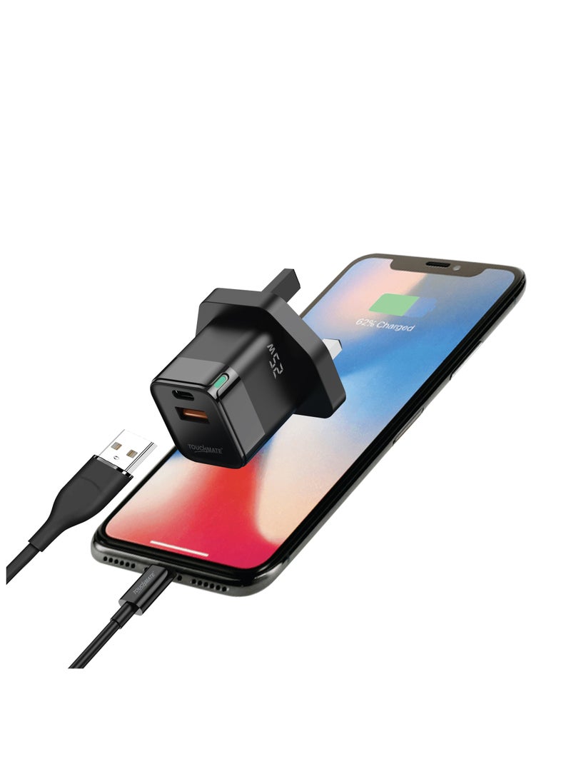 TOUCHMATE Fast Qualcomm PD Charger with Dual USB Ports - Image 2