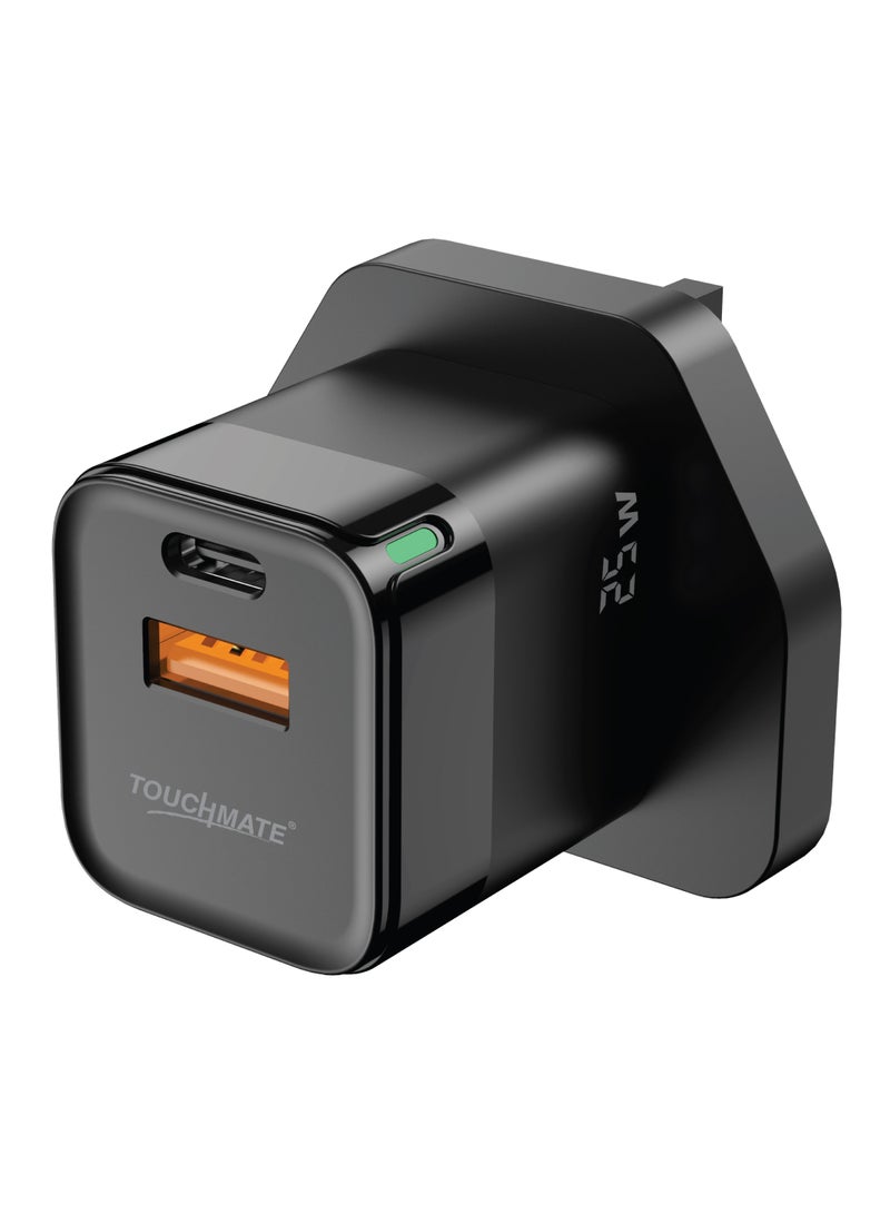 TOUCHMATE Fast Qualcomm PD Charger with Dual USB Ports - Image 1