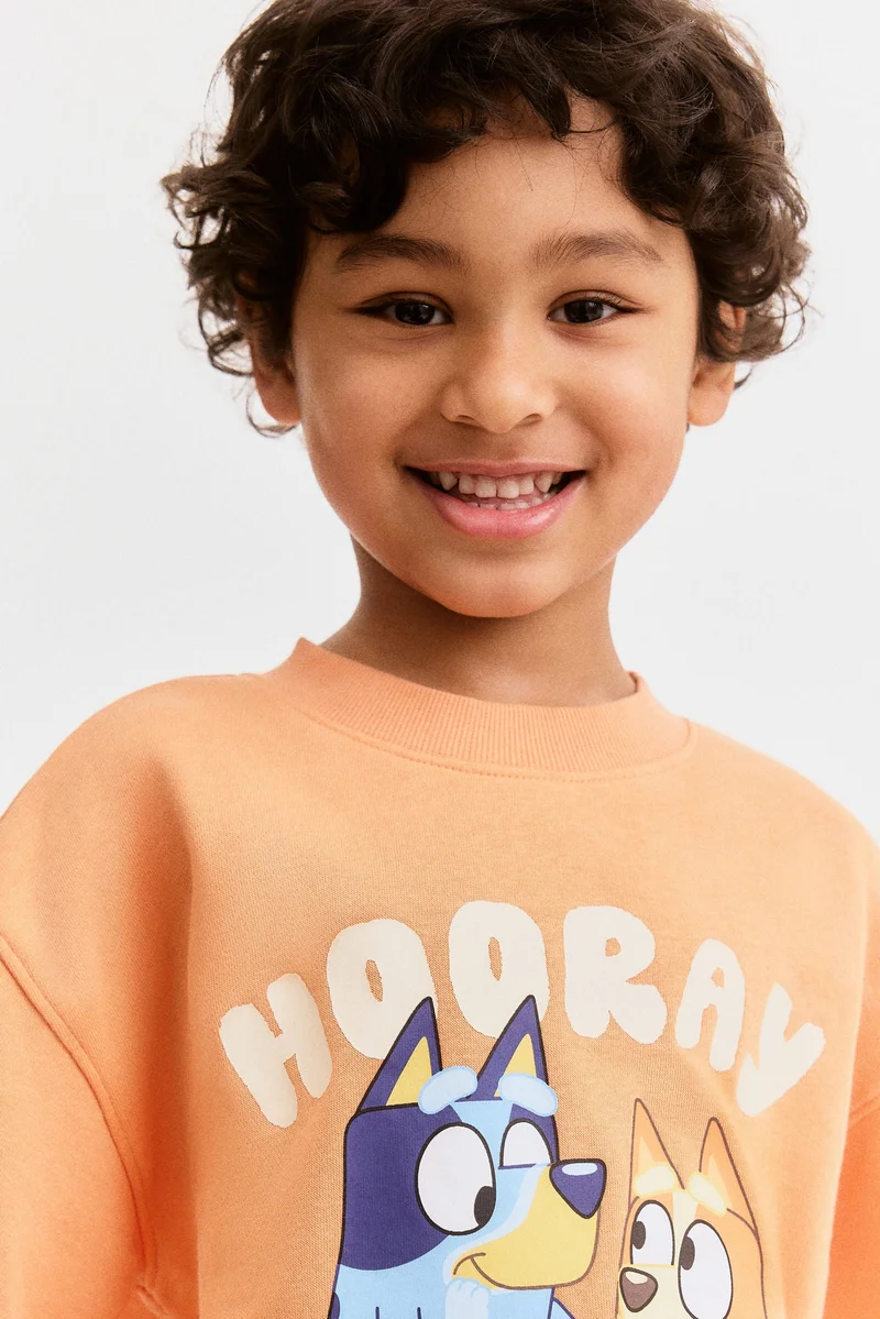 H&M 2-piece printed sweatshirt set