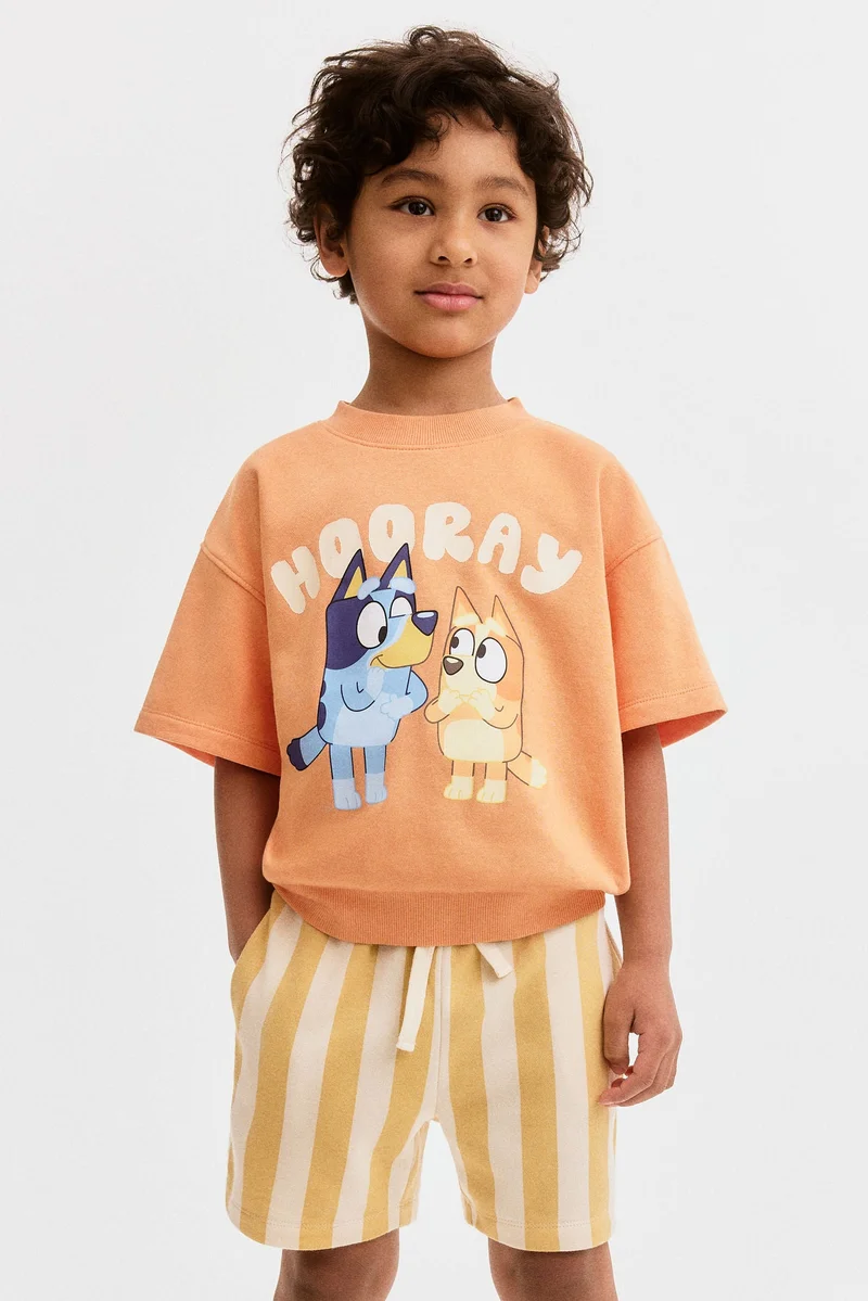 H&M 2-piece printed sweatshirt set
