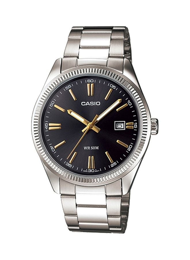 CASIO Men Enticer Analog Watch MTP-1302D-1A2V - 39 mm - Silver - Image 1