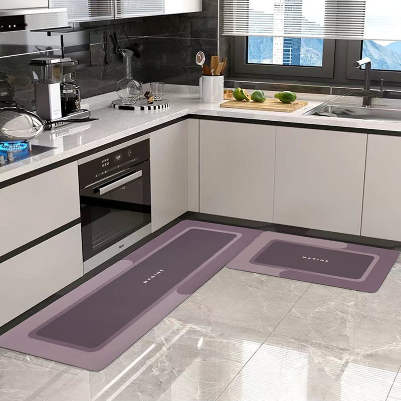 Deoxys Kitchen Mat 2 PCS Kitchen Rug SetKitchen Floor mats Cushioned Anti FatigueWaterproof Kitchen mat40x60 40x120 cm Set Kitchen Floor Mats Cushioned Comfort Standing