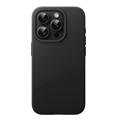 JETech Silicone Case for iPhone 15 Pro 61Inch SilkySoft Touch FullBody Protective Phone Case Shockproof Cover Black - Image 1